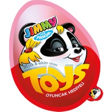 Tayaş Jimmy Toys Oyuncaklı Sütlü & Kakao Kremalı Sürpriz Pembe (Kızlar Için) Yumurta 25 gr x 24