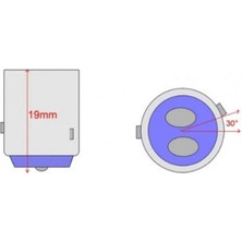 Zembil 10 Adet 12V P21/5W Çift Duy Yakın Tırnak Standart Ampul BAZ15D