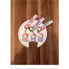 Moda Accessories 3'lü Hello Kitty Büyük Boy Silikon Anahtarlık & Çanta Süsü