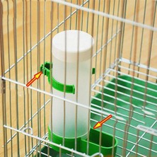 Longbangdian Shop L Suluk Stili Parakeets Budgie Cockatiel Lovebirds Kuş Su Gıda Besleyici Kafes Için Klip Gıda Su Sebili ile Otomatik Papağan Tiryakisi (Yurt Dışından)