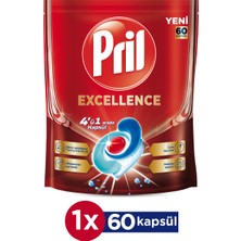 Pril Excellence 4 ü 1 Arada Bulaşık Makinesi Deterjanı 60 Kapsül