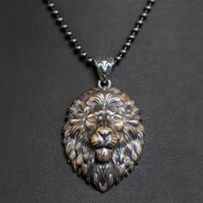 Emren Jewelry 925 Ayar Gümüş 3D Aslan Erkek Kolye