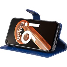 YH Mall Kart Yuvası ile REALME9I Için Flip Case Yüksek Kalite Deri Klasik Katı (Yurt Dışından)