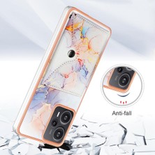 YH Mall Xiaomi Poco F5 5g Kart Yuvaları Mermer Yumuşak Tpu Tampon Ince Cüzdan (Yurt Dışından)