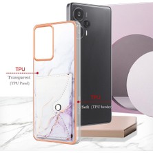 YH Mall Xiaomi Poco F5 5g Kart Yuvaları Mermer Yumuşak Tpu Tampon Ince Cüzdan (Yurt Dışından)