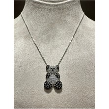 Luna Gümüş Sevimli Ayı Gümüş Kolye