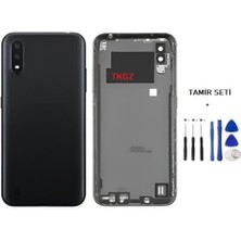 Samsung Galaxy A01  - SM-A015 Full Kasa Arka Kapak Takım Siyah - Tamir Seti