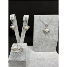 Luna Gümüş Inci Gümüş Set