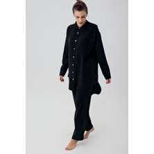 Artış Collection Keten Boyfriend Oversize Gömlek Pantolon Takım K600
