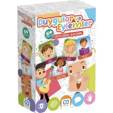 Ca Games Duygular ve Eylemler 3 Yaş ve Üzeri Çocuklar Için 64 Parça Eğitici Görsel Algı Kart Oyunu