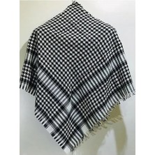 İstanbul Style Moda Pamuklu Puşi , Poşu, Kefiye Beyaz Şal 100X100 AYN24014