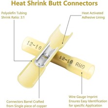 Koodmax - 10 Adet - Bht-5.5 Isıyla Daralan Makaron 48A / 4-6mm² Su Geçirmez Konnektör - Sarı