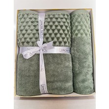 ayhanhome 2'Li Jakarlı Kutulu Banyo Havlu Hamam Takımı 1 Adet 70 x 140, 1 Adet 50 x 90  cm