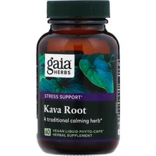 Gaia Herbs Gaia Herbs  Kava Root  517mg 60 Vegan Liquid Phyto-Caps İ42  Usa Menşei