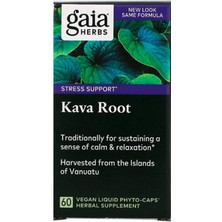 Gaia Herbs Gaia Herbs  Kava Root  517mg 60 Vegan Liquid Phyto-Caps İ42  Usa Menşei