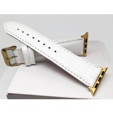 Fado Akıllı Saat Uyumlu   Deri Saat  Kordonu   32MM /38MM  Beyaz Www