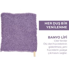 Ruiada Extra Esnek Mor Banyo Lifi Tüm Cilt Tiplerine Uygun Duş Lifi -  30x40 Cm