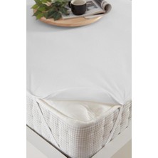 Decovilla Pamuklu Lastikli Sıvı Geçirmez Alez 140 x 200 cm Beyaz Renkli Yatak Koruyucu