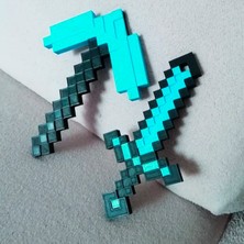 Asi Bursa3dfilament Minecraft Çocuk Oyuncak 2'li Set/ Elmas Kazma-Kılıç Seti