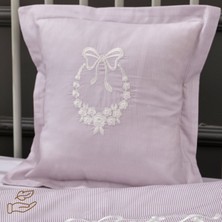 LaFiny - Laurel Bow Bebek Nevresim Takımı %100 Pamuk Nevresim, Çarşaf, 2xyastık Kılıfı Kahverengi