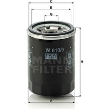 Mann Filter W610/6  Yağ Filitresi Civic