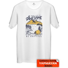 Çakılap Macera - Doğa - Kamp Baskılı Tişört  (Rgl-Mcr)