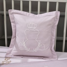 Lafiny - King Bear Bebek Nevresim Takımı %100 Pamuk Nevresim, Çarşaf, 2xyastık Kılıfı Kahverengi