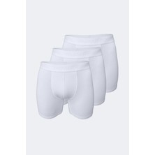 Malabadi Erkek Beyaz 3 Lü Modal Uzun Boxer 010 3M010