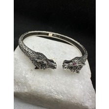 Luna Gümüş Özel Seri Erkek Gümüş Bileklik Kelepçe