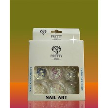 Pretty 6'lı Tırnak Süsleme Pul Parçaları Nail Art