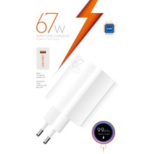 Powerway  M67 Süper Turbo 67W Hızlı Şarj Adaptörü Gan Teknoloji USB Şarj Başlığı Universal Uyumluk