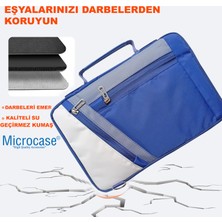 Microcase Ipad 10.9 Inch 2022 10.nesil Tabletler Universal Sleeve Taşıma Çantası AL4346 Lacivert Krem Gri