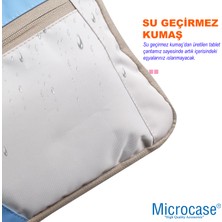 Microcase Samsung Tab S8+Plus SM-T800 12.4 Inch Tabletler Universal Sleeve Taşıma Çantası AL4346 Pembe Mavi Krem