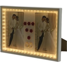 T. Concept LED Işıklı 2’li Fotoğraf Çerçevesi Beyaz 13X18 cm