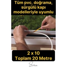 Svein Pvc Doğrama Pencere Fitili Izolasyon Bandı Kendinden Yapışkanlı Beyaz Kauçuk Yalıtım Bant 2X10=20 mt