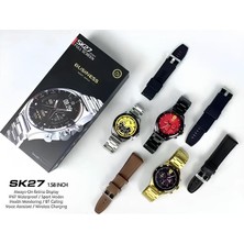 SK SK27 Amoled Ekranlı 3 Kordonlu Akıllı Saat