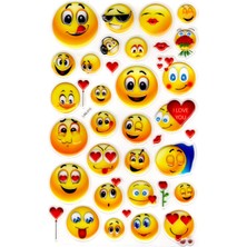 Limmy Sticker Kabartmalı Stiker Defter Planlayıcı Etiket L x K 010 22 x 14 cm Sevimli Aşk Emoji