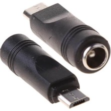 Koodmax - Micro USB Erkek To Dc 5.5*2.1mm Dişi Soket Çevirici - Dc Güç Adaptörü Fişi Dönüştürücü