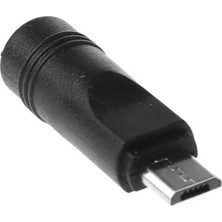 Koodmax - Micro USB Erkek To Dc 5.5*2.1mm Dişi Soket Çevirici - Dc Güç Adaptörü Fişi Dönüştürücü