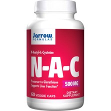 Jarrow Formulas N-A-C N-Acetyl-L-Cysteine 500 Mg Liver Function - Precursor To Glutathione 60 Veggie Capsul.Usa