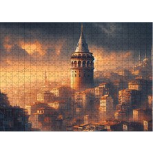 Karizmart Ahşap Mdf Puzzle Yapboz Galata Kulesi 50 x 70  cm