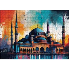 Karizmart Ahşap Mdf Puzzle Yapboz Cami Manzarası 50 x 70  cm