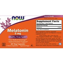 Now Foods  Melatonin  5mg  60 Veg Capsules