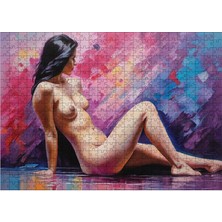 Karizmart Ahşap Mdf Puzzle Yapboz Nü Kadın 50 x 70  cm