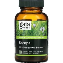 Gaia Herbs Organic Bacopa (Bacopa Monnieri) 60 Vegan Liquid Phyto-Capsul  Usa