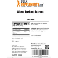 Bulk Supplements Bulk Sup Ajuga Turkest Extract Turkesteron 250gr 500 Servis Usa Menşei.(EXP:10.2024)