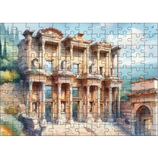 Karizmart Ahşap Mdf Puzzle Yapboz Efes Celsus Kütüphanesi 120 Parça 25 x 35 cm