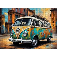 Karizmart Ahşap Mdf Puzzle Yapboz Retro Minibüs 50 x 70  cm