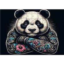 Ekart Ahşap Mdf Puzzle Yapboz Gangster Panda 120 Parça 25 x 35 cm