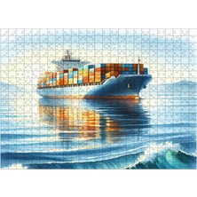 Karizmart Ahşap Mdf Puzzle Yapboz Yük Gemisi 50 x 70  cm